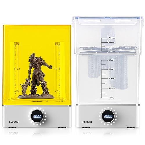 ELEGOO Mercury X Bundle Wash Cure Machine de Nettoyage et de Durcissement SÃ©parÃ©es pour ModÃ¨les en RÃ©sine des Grandes Imprimante 3D de PhotopolymÃ©risation UV, pour ELEGOO SÃ©ries de Saturn et Mars