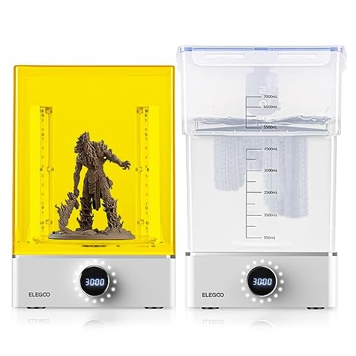 ELEGOO Mercury X Bundle with Separate Wash Station and Cure Station for Large Resin 3D Printed Models, Compatible with Saturn, Mars MSLA 3D Printers