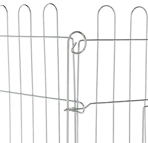 Kerbl Freilaufgehege 6-eckig (Gehege für Kleintiere/Nager/Kanninchen, 6 Zaunelemente 56,5x56,5 cm, Gitterabstand 2,8 cm, Metall verzinkt) 82833