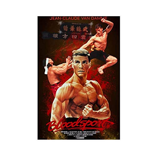 Poster de l'acteur Jean Claude Van Damme 5 sur toile pour décoration murale de salon, chambre à coucher, sans cadre : 30 x 45 cm