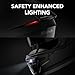 Sena Phantom Full Face Smart Motorcycle Helmet with Integrated Communications, LED Lighting, and 2nd Generation Sound by Harman Kardon (Matte Black, M)