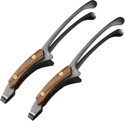 2 トング 焼肉 ステンレス 自立式 キャンプ バーベキュー 菜箸 すべりにくい 取り分け パスタ 焼肉トング バーベキュートング 火傷防止 焚き火 屋外用食器 ブラック (ブラック,16寸)