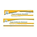 Quality Choice Triple Antibiotic Ointment, First Aid Antibiotic with Bacitracin Zinc, Neomycin Sulfate, Polymyxin B Sulfate, for Minor Cuts, Scrapes, and Burns.