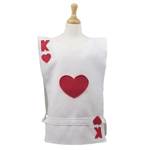 King of Hearts Playing Card Costume Tunic (Alice in Wonderland/Card Soldier) - Baby/Toddler/Kids/Teen/Adult Sizes (Baby 6-24m)