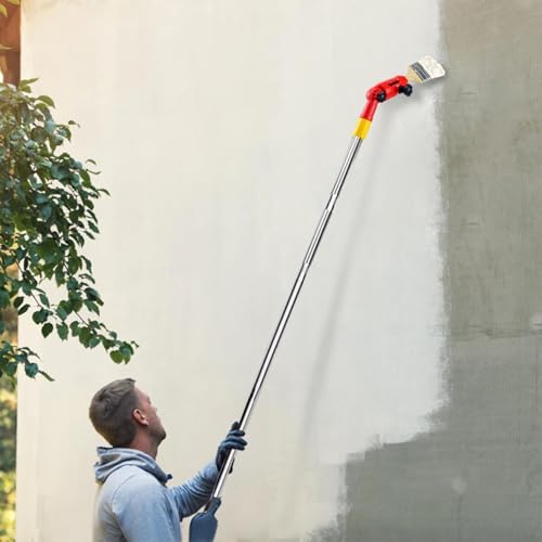 Adaptador de pincel con barra de extension para pintar techos altos sin escaleras 3