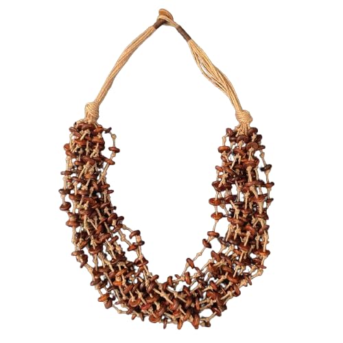 AUREATE Handcrafted Jute/Wooden Beads Necklace Pandant Jewellery for Womens & Girls (Natural/Brown) (B0CWNJTDXC) Amazon Price History, Amazon Price Tracker