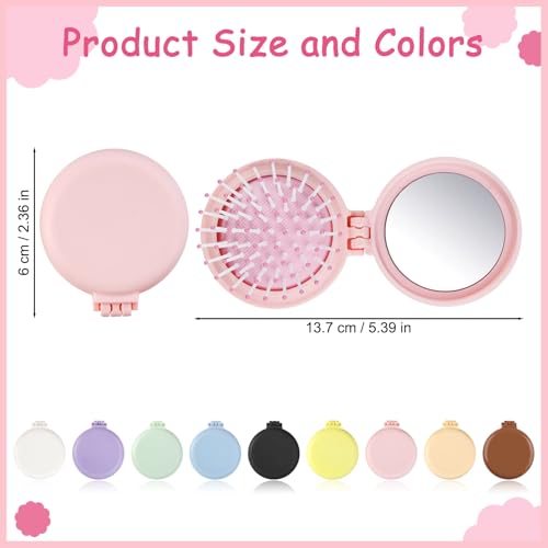 37% Off 18-Pack Foldable Travel Hair Brushes with Mirror - Image 3