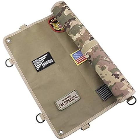 Tactical Patches Display Board Large Foldable Military Morale Patch Emblems Collection Panel Holder Hook and Loop Patches Organizer Storage 24x18in Cover