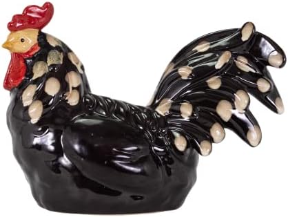 TIC Collection 35-093 Whimsical Black Rooster Statue
