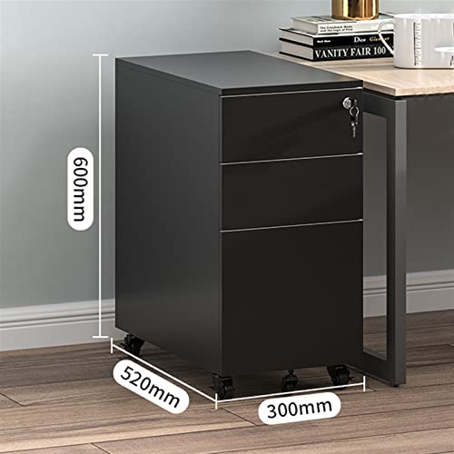 Archivador de metal de ternera con 3 cierres anti punta para documentos seguros, ideal para el hogar, oficina, archivador