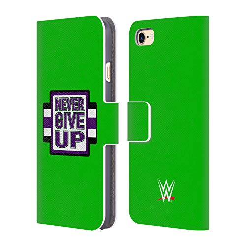 Head Case Designs Officially Licensed WWE John Cena Never Give Up Superstars 8 Leather Book Wallet Case Cover Compatible with Apple iPhone 7 / iPhone 8 / iPhone SE 2020