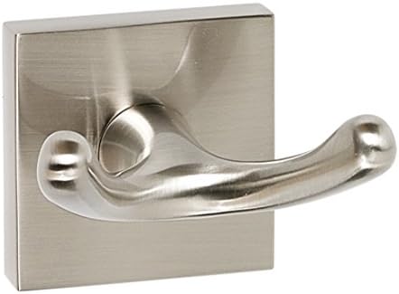 Alno A8484-SN Contemporary II Robe Hook in Satin Nickel finish, front view.