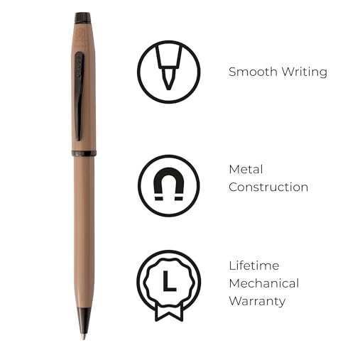 Image of Cross Century II Ballpoint Pen with Black Ink - Earthy Beige /Black PVD with Premium Gift Box