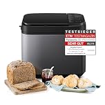 Panasonic SD-YR2540 Premium Grau Vollautomatischer Brotbackautomat, horizontales Design und Hefespender, 32 automatische Programme, zwei Temperatursensoren, 13-Stunden-Zeitvorwahl, Grau