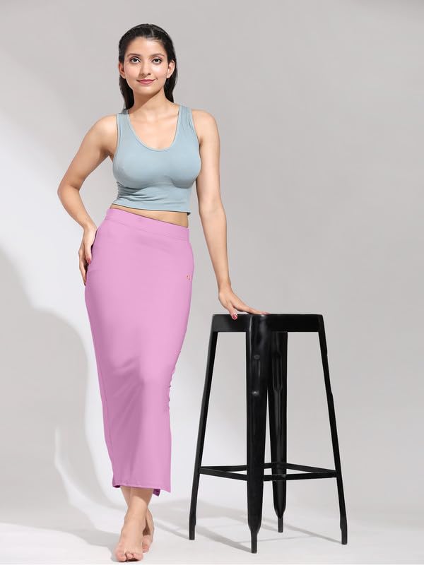 Image of TRENDMALLS Women's Polyester Spandex Stretchable Straight Saree Shapewear Petticoat for Women, Cotton Blended, Skirts for Women, Saree Shaper