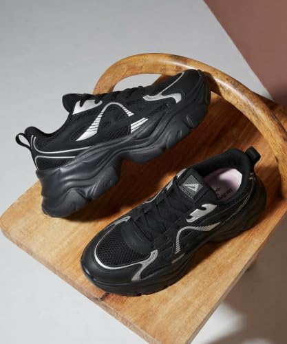 Image of Impakto Women Chunky Sneakers | Lightweight & Breathable Upper for Airflow | Shock Absorbing Padded Insole | Skid Resistant Outsole for Firm Grip for Travel, Party & College Casual Shoes