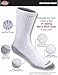 Dickies Men's Dri-Tech Original Moisture Control Crew Socks, Available in M-XXL (6, 12, 18 Pairs), White (6 Pairs), Large