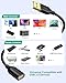Besgoods USB Extension Cable, 10 ft [5Pack] Extra Long Type A Male to Female USB 2.0 Extender Cord USB A Charging & Data Transfer for Keyboard, Mouse, Printer, Flash Drive, Phone, LED Lights-Black