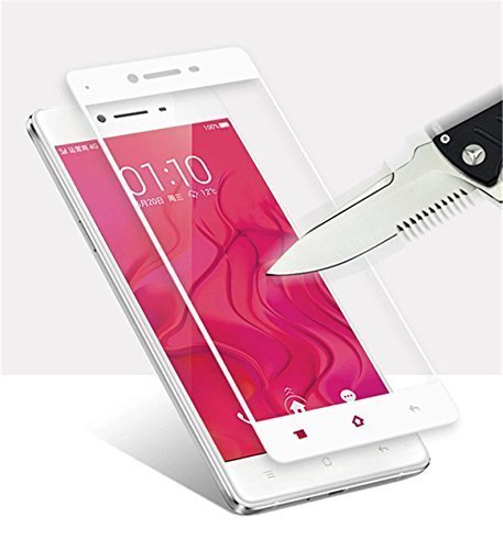 Image of Screen Protector for Oppo A71 (White) Tempered Glass Edge-to-Edge 6D Screen Guard With Installation Kit