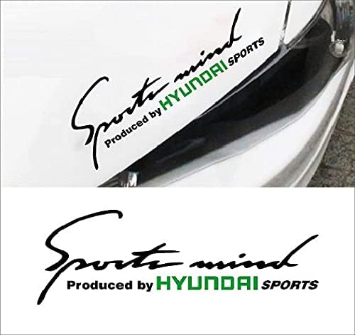 Sports Mind Produced by Hyundai Sports Exterior Stickers Suitable for Car Creta i20 Grand i10 Verna Decal Vinyl L x H 30.00 cm x 10.00 cm Pack of 1