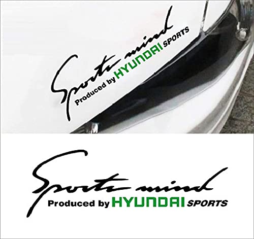 Sports Mind Produced by Hyundai Sports Exterior Stickers Suitable for Car Creta i20 Grand i10 Verna Decal Vinyl L x H 30.00 cm x 10.00 cm Pack of 1