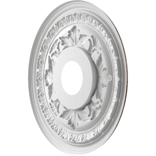 Image of Ekena Millwork CMP16BAAMB Baltimore Thermoformed PVC Ceiling Medallion (Fits Canopies up to 6 1 /2 inch), 16 inchOD x 3 1 /2 inchID x 1 inchP, Textured Metallic Mystic Brown