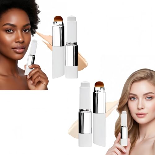 Jayna Maquillaje Coreano Glow Maquillaje - Barra de Base Inteligente Autoajustable, Acabado Radiante y Cobertura Ajustable, para un Look Natural (Colores blanco brillante y neutros.)