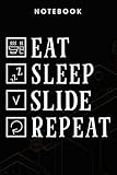  Slide - Eat Sleep Slide Repeat Western Rider Reining Sliding Stop Nice Notebook Planner: Journals and Gifts for men and women, Business, journals for boys, journals for kids, journals for girls