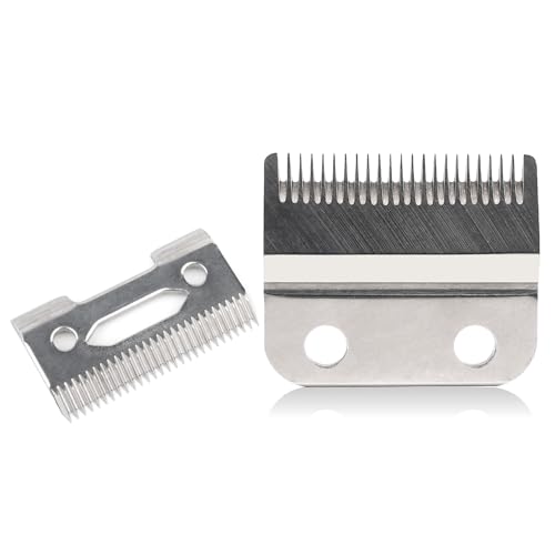 2 juegos de cuchillas de afeitar ajustables, 2 agujeros, repuesto para cortapelos Wahl Hair Clipper Magic Clip 8148 1006, Super Taper #8400 (plateado)