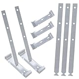 25 Pcs 5 inch Aluminum Roof Gutter Hanger with Straps for Aluminum and Steel Roof Gutters Fixing without Eaves
