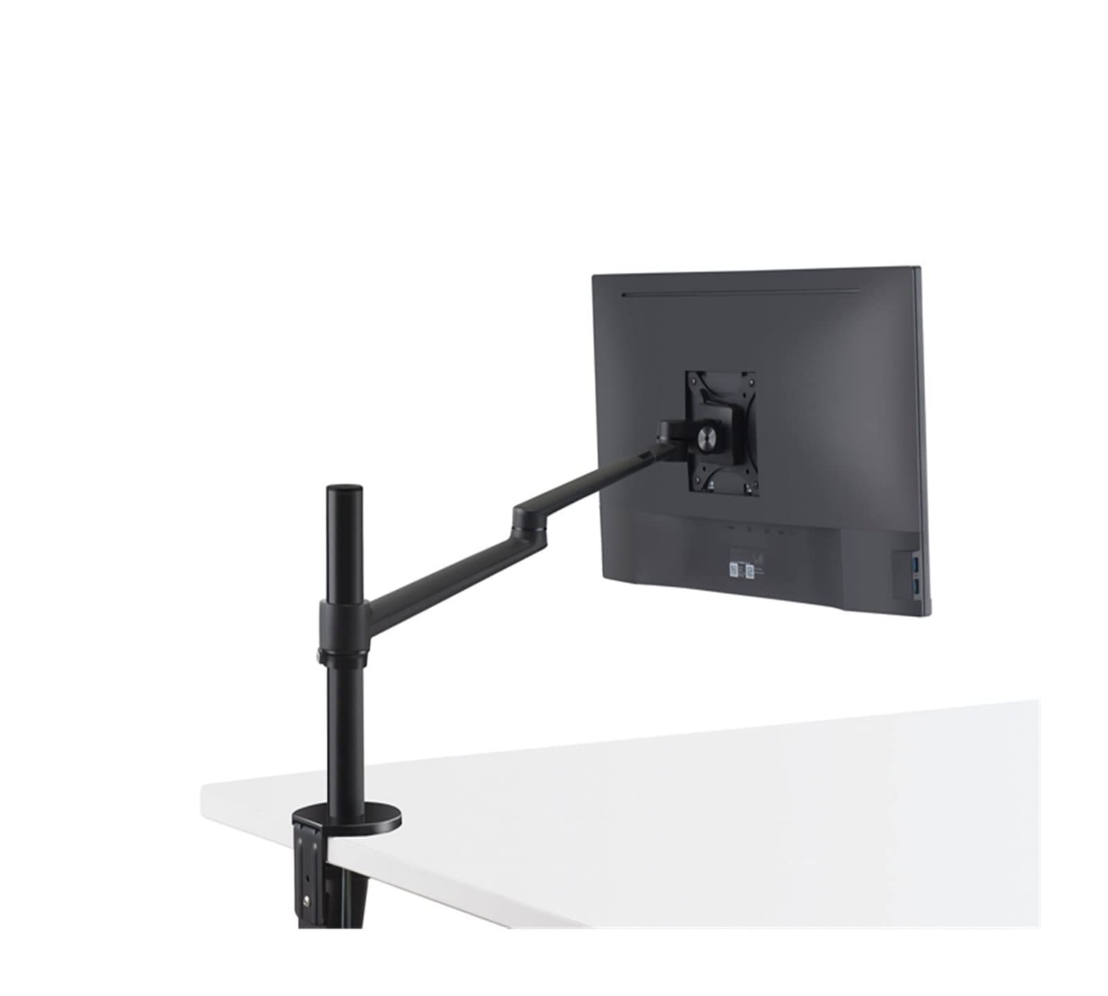 Braccio Monitor, Supporto for monitor da 17-32 pollici regolabile in altezza in alluminio Supporto for monitor Full Motion Supporto da tavolo Carico 8 kg Stabile e fermo(Noir)