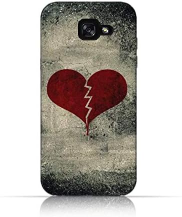 AMC Samsung Galaxy A5 2017 TPU Silicone Case with Broken Heart - Grunge Style Design