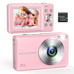 Digital Camera 1080P 44MP Compact Digital Camera 16X Digital Zoom Easy Vlogging Camera Portable Small Camera for Children Teenagers Seniors Beginners