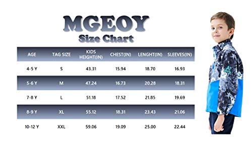 Mgeoy Boys Rain Jacket Lightweight Waterproof Hooded Coats Windbreakers For Kids Grey 5/6 #TOP5