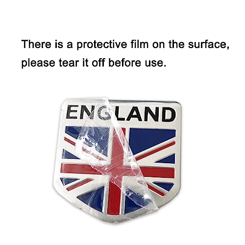 Image of British Flag Car Sticker England UK Flag Aluminium Car Stickers Auto Decals for Trucks Motorcycle Car Union Jack Flag Emblem Decal Badge International Flags Country Flags 1.97 inch (British)