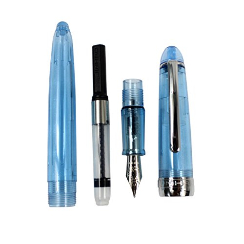 6Pcs 992 Transparent Plastic Fountain Pens, Fine Nib Fountain Pen Set, Jinhao Silver Clip And Pen Screw Cap, Solid Colors (Green, White, Blue, Orange, Grey, Brown) #TOP7