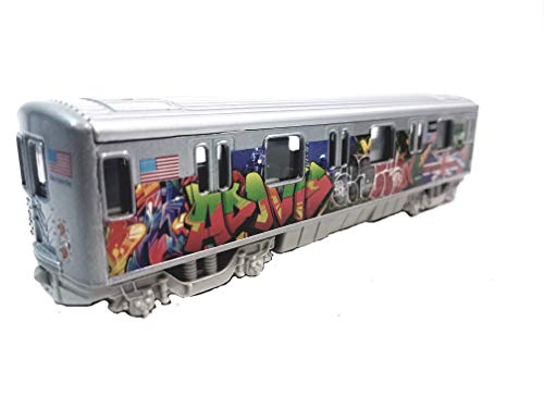 Metro NYC New York City 7" Train Latinos Tag Graffiti Retro Subway Car 1/100 Scale Diecast