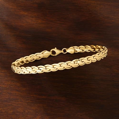 Ross-Simons 10kt Yellow Gold Curved-Link Bracelet3
