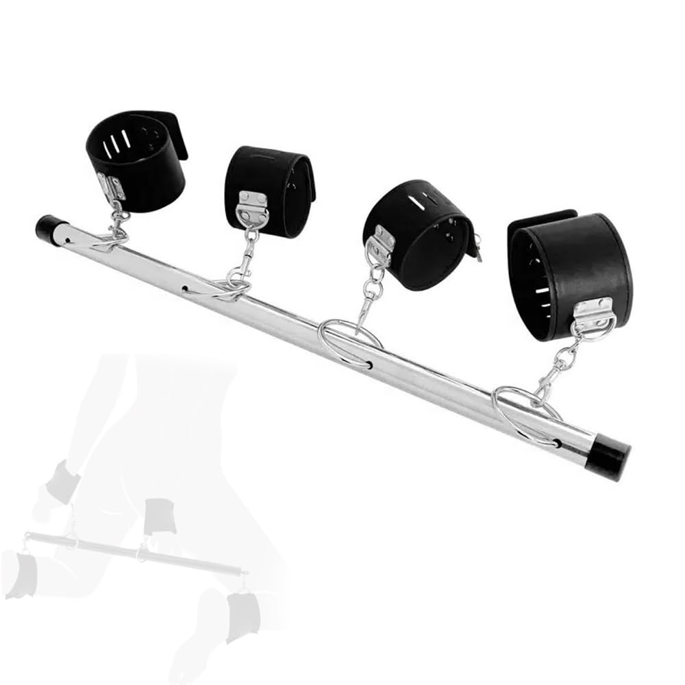 Yoga pole cuero bondage entrenador, yoga fitness escenarios de entrenamiento. Resistente y ajustable con esposas para manos y pies