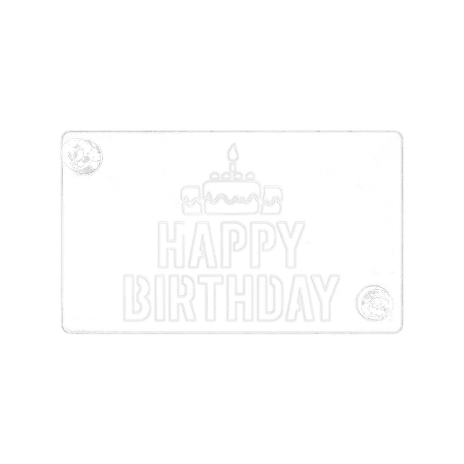 Stencil per torta per decorare biscotti e torte, acrilico, 20 cm x 12 cm, ideale per tiramisù, compleanni, matrimoni e dessert
