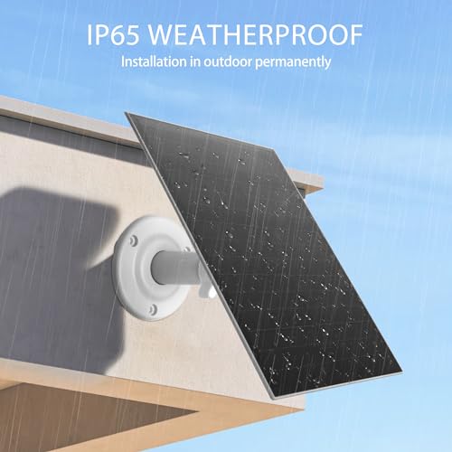 Nicesolar 8W USB-Solarpanel für Sicherheitskameras, IP65 wasserdichtes Solarpanel für den Außenbereich mit verstellbarer Halterung, kompatibel mit wiederaufladbaren Batteriekameras(8W-1 Pack)