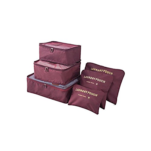 Flameer – Pacote com 6 sacos impermeáveis para armazenamento de viagem, bolsa organizadora de bagage