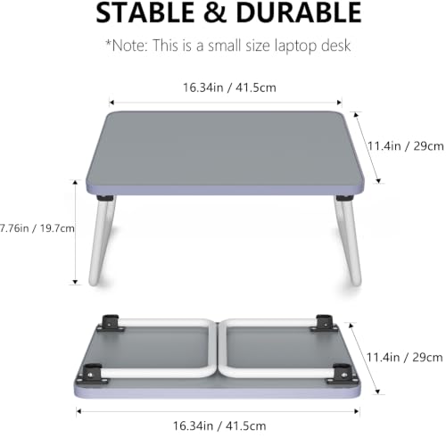 Image of Foldable Lap Desk, Laptop Stand Bed Table Tray for Couch