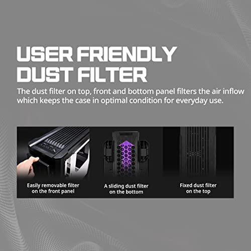 Zalman Mid Tower Gaming Pc Case (X3 White) Rgb Led Fan Controller, Includes 4 Rgb Addressable Fans, Tool-Free Front And Side-Panels #TOP7