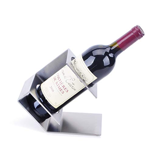 Soporte de botella de vino de acero inoxidable 19x10x17 cm miniatura 5