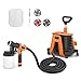 Produktbild Farbsprühsystem, Tacklife 1200W SGP17AC Professionelle Spritzpistole, Elektrische Farbspritzpistole/Lackierpistole, 3 Spritzmuster, 3 Düsengrößen, Max-Sprühfluss 1100 ml/min, 2 Farbbehälter 1200ML