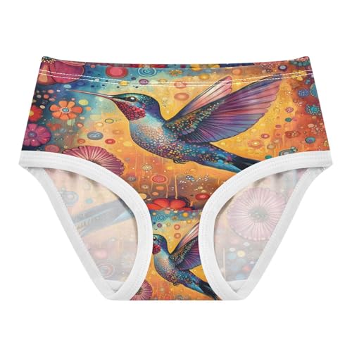 Color Hummingbird Flower Toddler Girls's Underwear 2T 202b8703