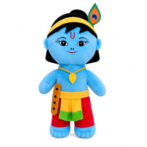 Best Janmashtami Decorations from Amazon India 2 Krishna Soft Toy (Standing) - Devotional Bal Gopal Plush | Huggab...