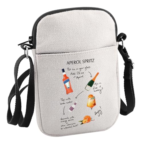 Cocktail Lover Gift Aperol Spritz Bar and Recipe Crossbody Bag Cocktail Recipe Bundle Gift