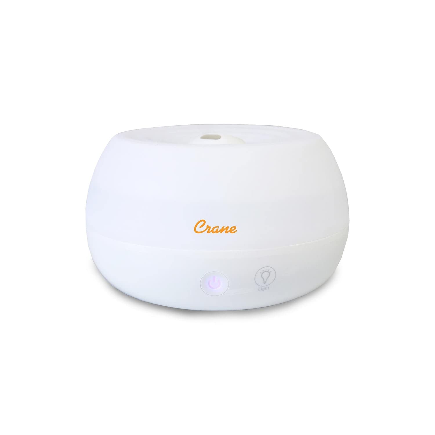Crane Portable Ultrasonic Travel Humidifier & Aroma Diffuser – 0.2 Gallon Cool Mist, No Filter Required, Optional Essential Oil Tray, Whisper-Quiet for Babies, Travel, & Small Rooms (White)